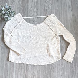 Free People Crocheted Oversized Sweater - Small